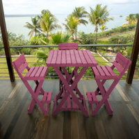 Harbor Point Fully Assembled All-Weather Recycled HDPE Outdoor Folding Bar Stool by Dovecove