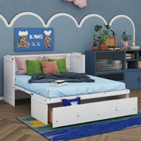 Murphy Bed Featuring Built-In Storage Drawers by Red Barrel Studio