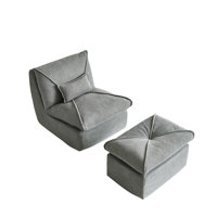 Armless Bean Bag Set With Ottoman (set Of 2) by Latitude Run
