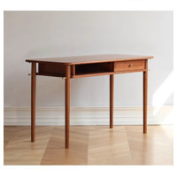 Minimalist Cherry Wood Computer Desk by Hokku Designs