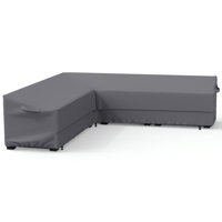 Patio Furniture Sectional Couch Sofa Cover Waterproof Outdoor L-Shaped Sectional Sofa Cover by Rebrilliant