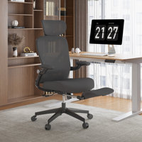 Foldex Ergonomic Office Chair, Folding Office Chair for Small Spaces with Lumbar Support by Inbox Zero