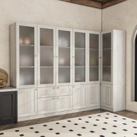 94.5"W Large Corner Food Pantry Kitchen by Hokku Designs