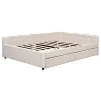 Upholstered Platform Bed with Drawers by Latitude Run