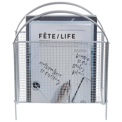 Metal Mesh Standing Magazine Rack by Ivy Bronx