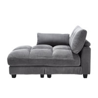 Modern Oversized Corduroy Chaise Lounge With USB And Cup Holder by Latitude Run