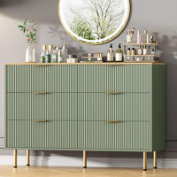 Fluted Wood Dresser 7 Drawers Dresser by Mercer41