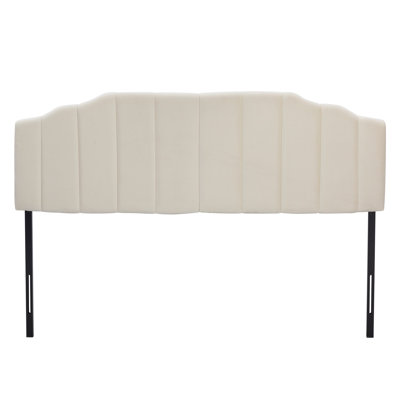 Adjustable Modern Velvet Bed Headboard With Wall-Mount Option by Mercer41