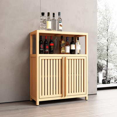 Large Capacity Bamboo Storage Cabinet Furniture by Loon Peak