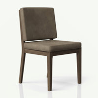 Latte And Leather Soft Back Chair (Set Of Two) by Corrigan Studio