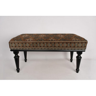 Ethnic Pattern Bench, Bench For Bedroom, Ottoman Bench, Upholstered Bench, Turkish Rug Bench, Kilim Bench, Home Decor Bench, Handmade Bench by Bungalow Rose