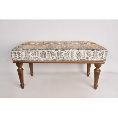 Bohemian Bench, Coffee Bench, Ottoman Bench, Upholstered Bench, Turkish Rug Bench, Kilim Bench, Home Decor Bench, Handmade Bench by Dakota Fields