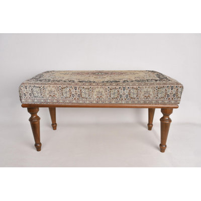 Bench, Ottoman Bench, Upholstered Bench, Turkish Rug Bench, Kilim Bench, Home Decor Bench, Handmade Bench, Coffee Bench, Desk Bench by Bungalow Rose