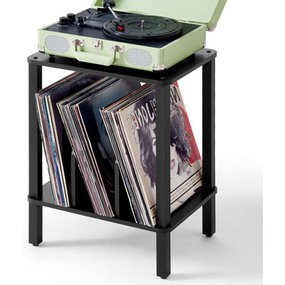 2-Tier Bamboo Record Player Stand by Ebern Designs