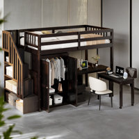 Loft Bed With Stairs by Harriet Bee