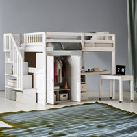 Loft Bed With Stairs by Harriet Bee