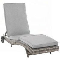 Outdoor PE Rattan Cushioned Patio Sun Lounger w/ 5-Level Adjustable Backrest by Winston Porter