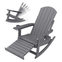 HIPS Outdoor Rocking Chair With Hidden Ottoman by Beachcrest Home