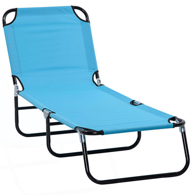 Folding Chaise Lounge Pool Chairs, Outdoor Sun Tanning Chairs With 5-Level Reclining Back by Ebern Designs
