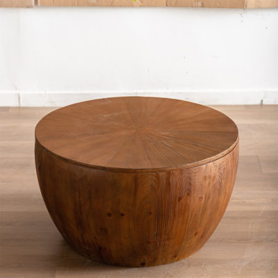 Vintage Style Bucket Shaped Coffee Table For Office, Dining Room And Living Room by Loon Peak