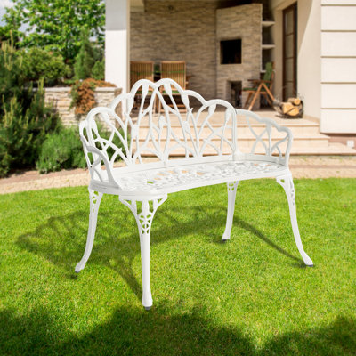 Patio Garden Bench Metal Park Bench by Astoria Grand