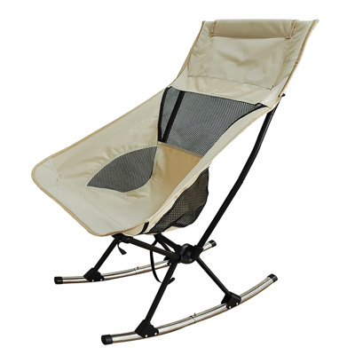 198 lbs Capacity Portable Camping Rocking Chair Oxford Fabric 5-Minute Setup by Arlmont & Co.