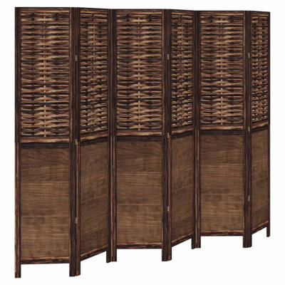 Room Divider 6 Panels White Solid Wood Paulownia by Winston Porter