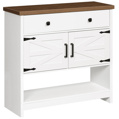34.3" Farmhouse Console Table with Large Drawer and 2-Door Cabinet by Gracie Oaks