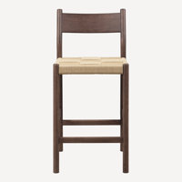 Enna Solid Oak & Danish Cord Counter Stool by Joss & Main