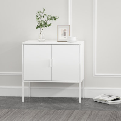 Ava 24" Metal Accent Cabinet with 2 Adjustable Shelves by Manhattan Comfort