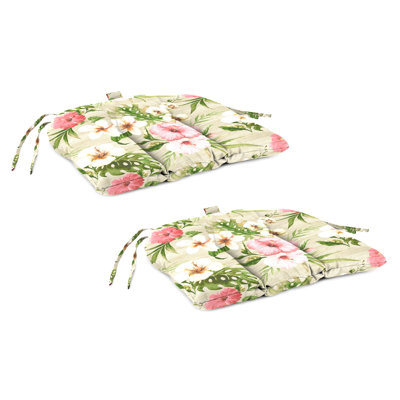 18" x 16" Outdoor Seat Cushion with Ties and Loop (Set of 2) by Ebern Designs
