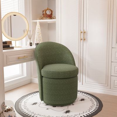 Upholstered Swivel Accent Vanity Stool by Orren Ellis