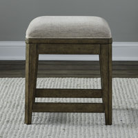 Gertraute Upholstered Console Stool w/ Footrest