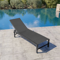 Patio Metal Reclining Chaise Lounge by Ebern Designs