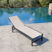 Patio Metal Reclining Chaise Lounge