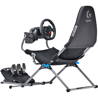 PlayseatChallenge X Lightweight Carbon Quality Steel Logitech G Edition Foldable Racing Simulator Cockpit with Innovative ActiFitâ„¢ Fabric and Shifte by Playseat