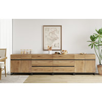 Aadam 4-In-1 Multifunctional Sideboard Buffet with Adjustable Shelves and 6 Drawers by Latitude Run