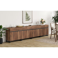 Aadam 4-In-1 Multifunctional Sideboard Buffet with Adjustable Shelf and Metal Base by Latitude Run