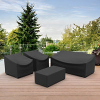 Patio Furniture Set Covers for 4 Piece Outdoor Conversation Set by Arlmont & Co.