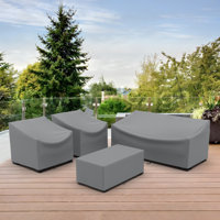 Patio Furniture Set Covers for 4 Piece Outdoor Conversation Set by Arlmont & Co.