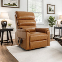 Aura Dual Motor Power Lift Recliner With Thick Back, 180° Flat Recline With Heat And Massage by Latitude Run
