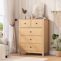 5 Drawer Dresser For Bedroom, Modern Tall Dresser Organizer With Storage Drawers by Ebern Designs