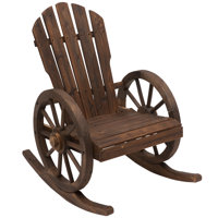 Wooden Rocking Chair Adirondack Rocker Chair Outdoor Rocking Chair Adirondack Chair Wood Adirondack Chairs by Alcott Hill