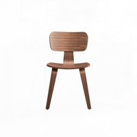 Walnut Finish Side Chair by Corrigan Studio