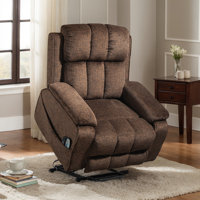 Oversized Power Lift Recliner Chairs For Elderly, Infinite Position Recliner With Heat & Massage Side Storage Cup Holder, USB Type C Charging