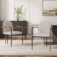 Denver Modern Dining Chairs With Iron Frame by Latitude Run