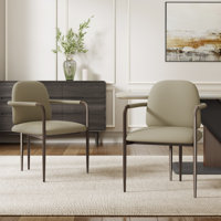 Denver Modern Dining Chairs With Iron Frame by Latitude Run