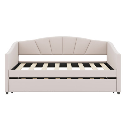 Upholstered Daybed Bed With Trundle Bed by Latitude Run