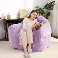 Bean Bag Chair, Bean Bag Chairs for Kids Soft Beanbag Chair with Filler Included, Adult Bean Bag Couch Sofa with Armrests for Living Room Bedroom by Trule