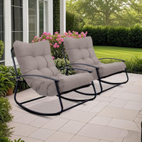 Ghiorghi Metal Outdoor Rocking Chair by Latitude Run